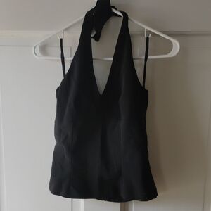 Chic Black V-Neck Tank Top halter Top